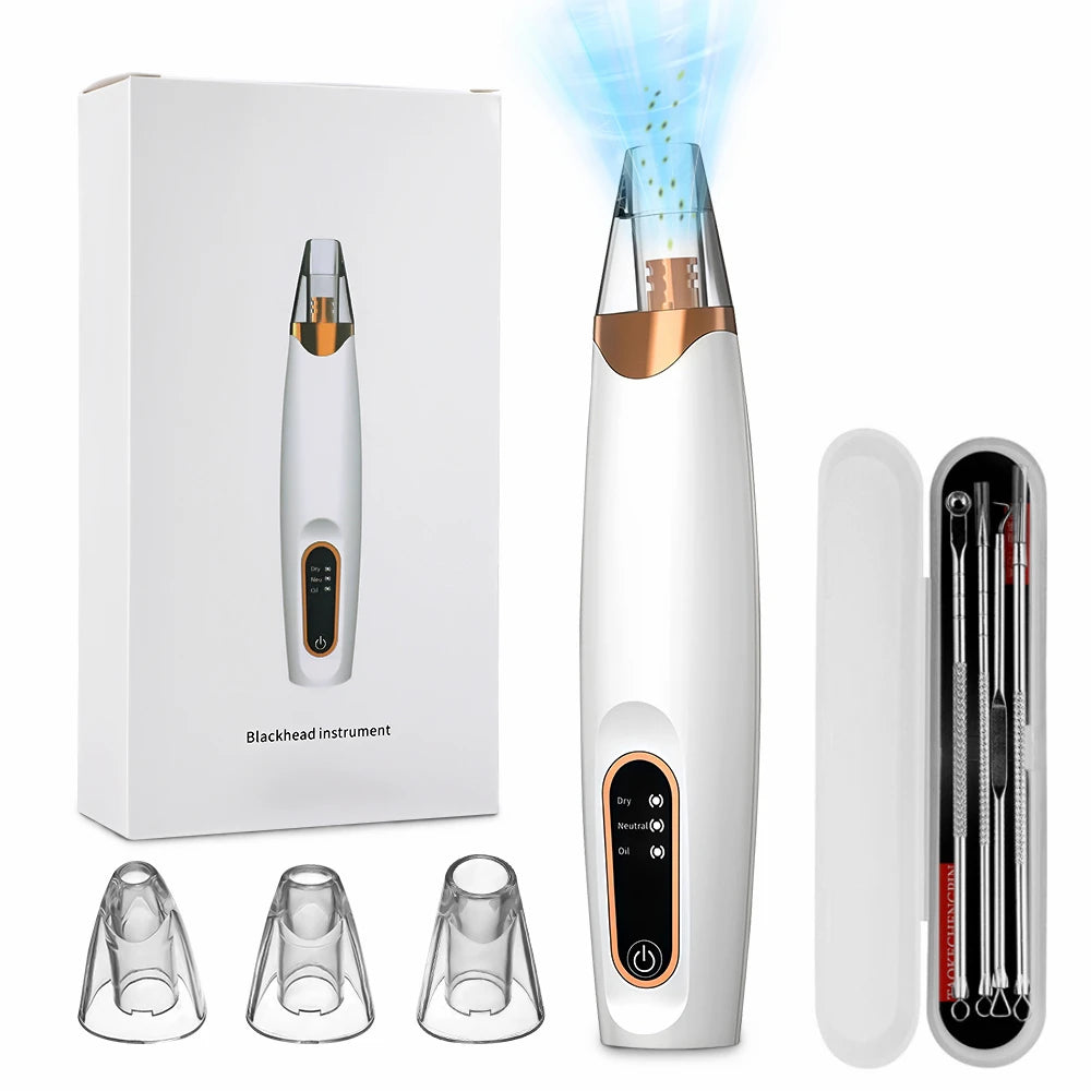 Professional Vacuum Blackhead Remover | Pore Suction Acne Cleanser with Multi-Functional Beauty Heads