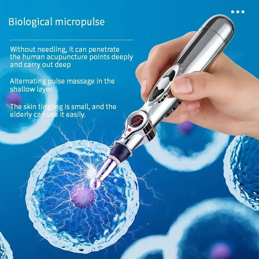 Electric Acupuncture Pen | Pulse Meridian Massage Pen for Face Lifting & Body Pain Relief