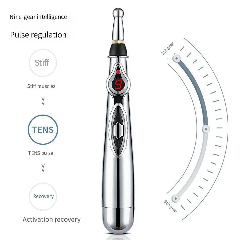 Electric Acupuncture Pen | Pulse Meridian Massage Pen for Face Lifting & Body Pain Relief