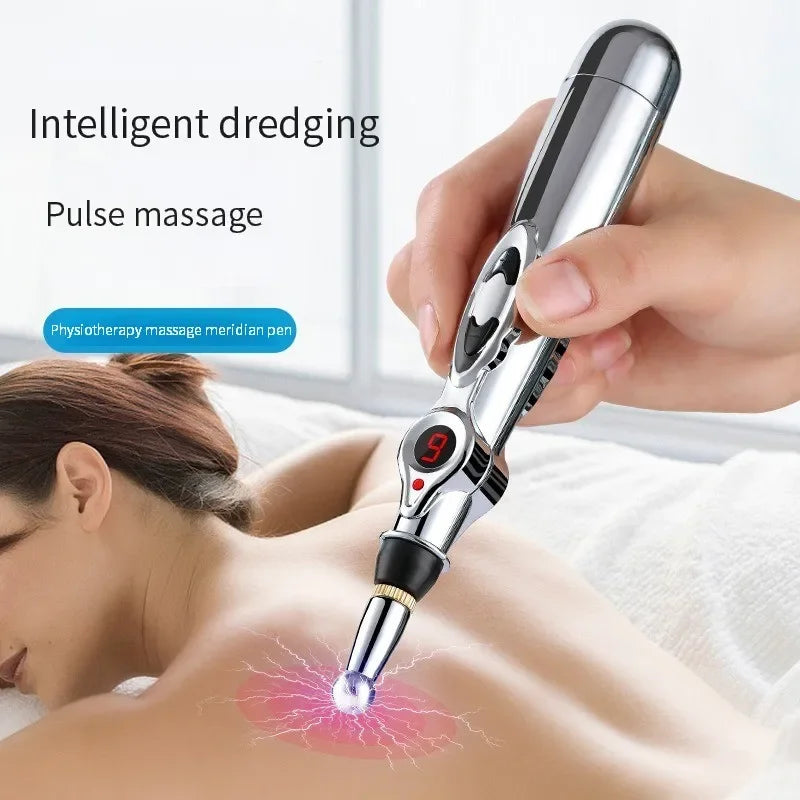 Electric Acupuncture Pen | Pulse Meridian Massage Pen for Face Lifting & Body Pain Relief