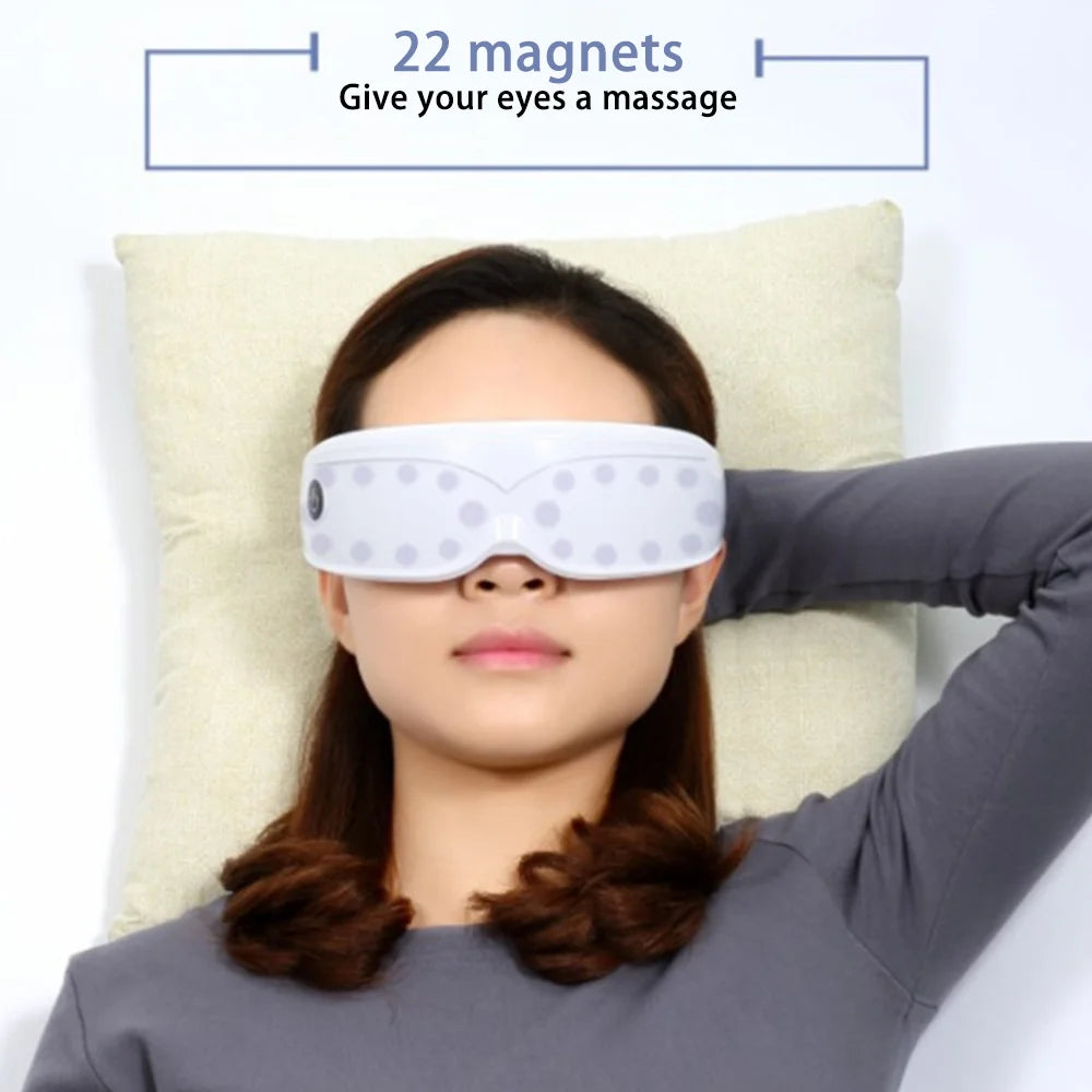 Electric Eye Massager with Vibration | Wireless Eye Relaxation Mask for Dark Circles & Eye Strain Relief